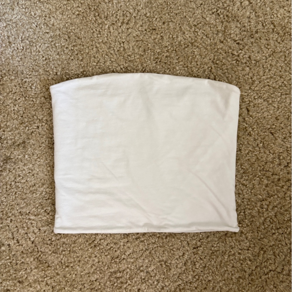 Brandy Melville White Strapless Tube Top